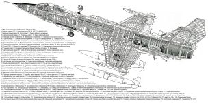 Компоновка Lockheed F-104A