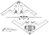 Чертеж стратегического бомбардировщика B-2