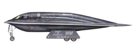 Силуэт стратегического бомбардировщика B-2