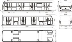 Чертеж перронного автобуса МАЗ-171