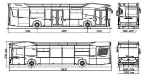 Чертеж автобуса МАЗ-303