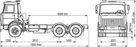 Чертеж МАЗ-6303