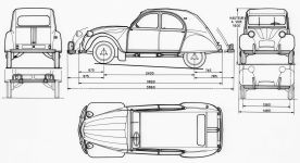 Чертеж Citroёn 2 CV
