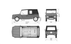 Чертеж Citroën Méhari