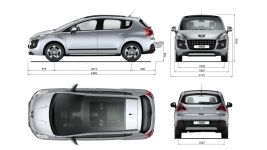 Чертеж Peugeot 3008 (2008 г)