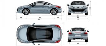 Чертеж Peugeot RCZ