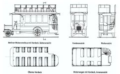Чертеж Daimler Omnibus 1907 г
