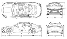 Чертеж Mercedes-Benz c118
