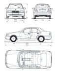 Чертеж Mercedes-Benz w202