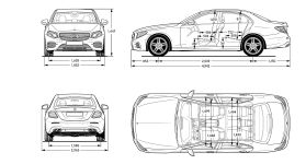 Чертеж Mercedes-Benz w213