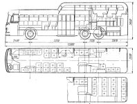 Чертеж автобуса Mercedes-Benz O317 Anderthalbdecker
