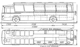 Чертеж Mercedes-Benz o317 со спальными местами