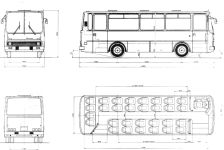 Чертеж автобуса Ikarus-211