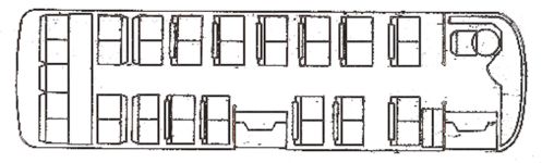 Компоновка салона Ikarus-216.01