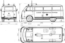 Чертеж RAF-977ИМ Скорая помощь