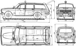 Чертеж ГАЗ-24-03 Скорая медицинская помощь