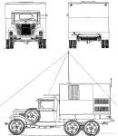 Чертеж ГАЗ-ААА радиостанция РСБ-Ф
