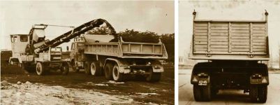 Автопоезд КамАЗ-54101 и саморазгружающийся полуприцеп ГКБ-9575