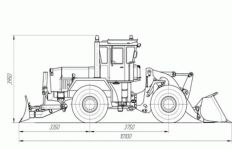 Чертеж фронтального погрузчика Кировец К-702МВА-УДМ2