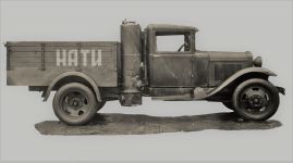 ГАЗ-АА с газогенераторной установкой НАТИ Г-14Н (первого типа)