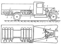 Компоновочная газобаллонного схема ЗиС-30