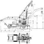 Чертеж автокрана АК-31 на базе ЗиС-5