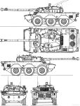 Чертеж тяжёлого бронеавтомобиля AMX-10RC