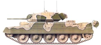 Силуэт танка Cruiser Mk.VIA «Crusader II»