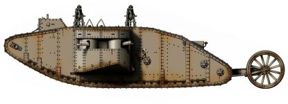 Силуэт танка Mark I Самка