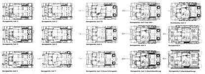Силуэты Sturmgeschütz III различных модификаций