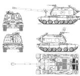 Чертеж 2С19 «Мста-С»