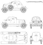 Чертеж бронеавтомобиля Д-8