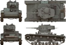 Лёгкий танк Т-26 с 45 мм пушкой К20 1935 г