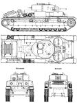 Чертеж танка Т-28 образца 1938 года (с пушкой Л-10)