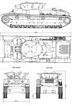 Чертеж Т-28 образца 1935 года (с пушкой КТ-28 и поручневой антенной)