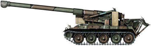 Силуэт самоходной гаубицы М110A2