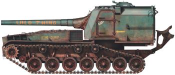 Силуэт САУ M55