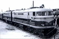 Тепловоз ТЭЗ-002 на выставке