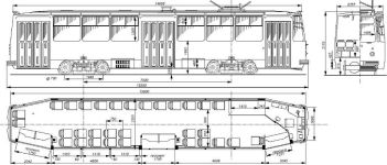 Чертеж трамвая ЛМ-93