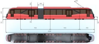 Чертеж трамвая 71-152