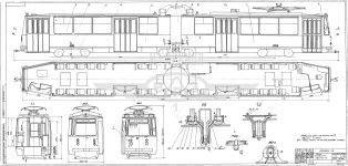 Чертеж трамвая ЛВС-86А (71-86А)