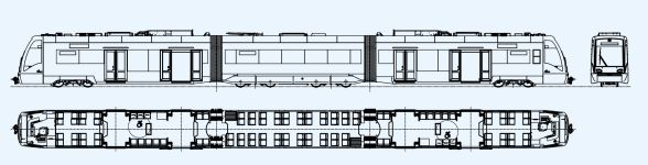 Чертеж трамвая Stadler Citylink Spain