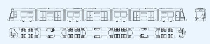 Чертеж Stadler Tramlink Brazil
