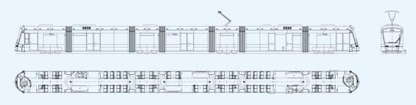 Чертеж Stadler Variobahn Norway