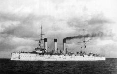 Крейсер "Аврора" на испытаниях 14 июня 1903 года